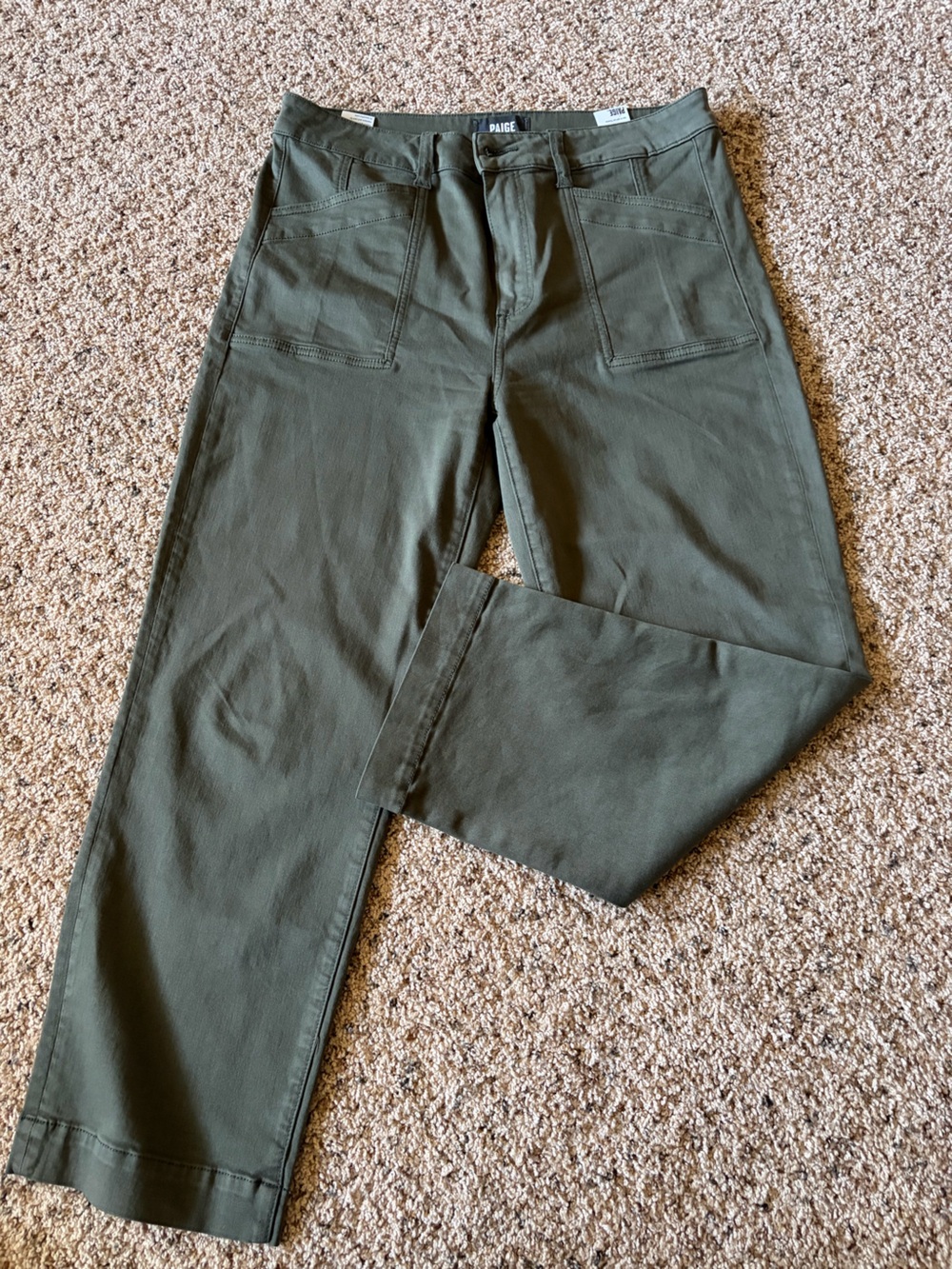 PAIGE Men's Olive Green Chino Pants